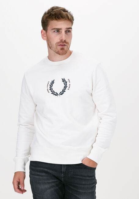 Gebroken wit FRED PERRY Sweater LAUREL WREATH SWEATSHIRT - large