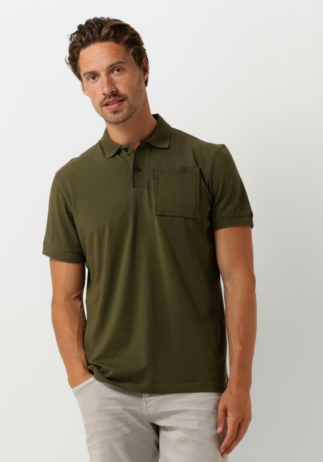 PME LEGEND Heren Polo's & T-shirts Short Sleeve Polo Stretch Jersey Groen