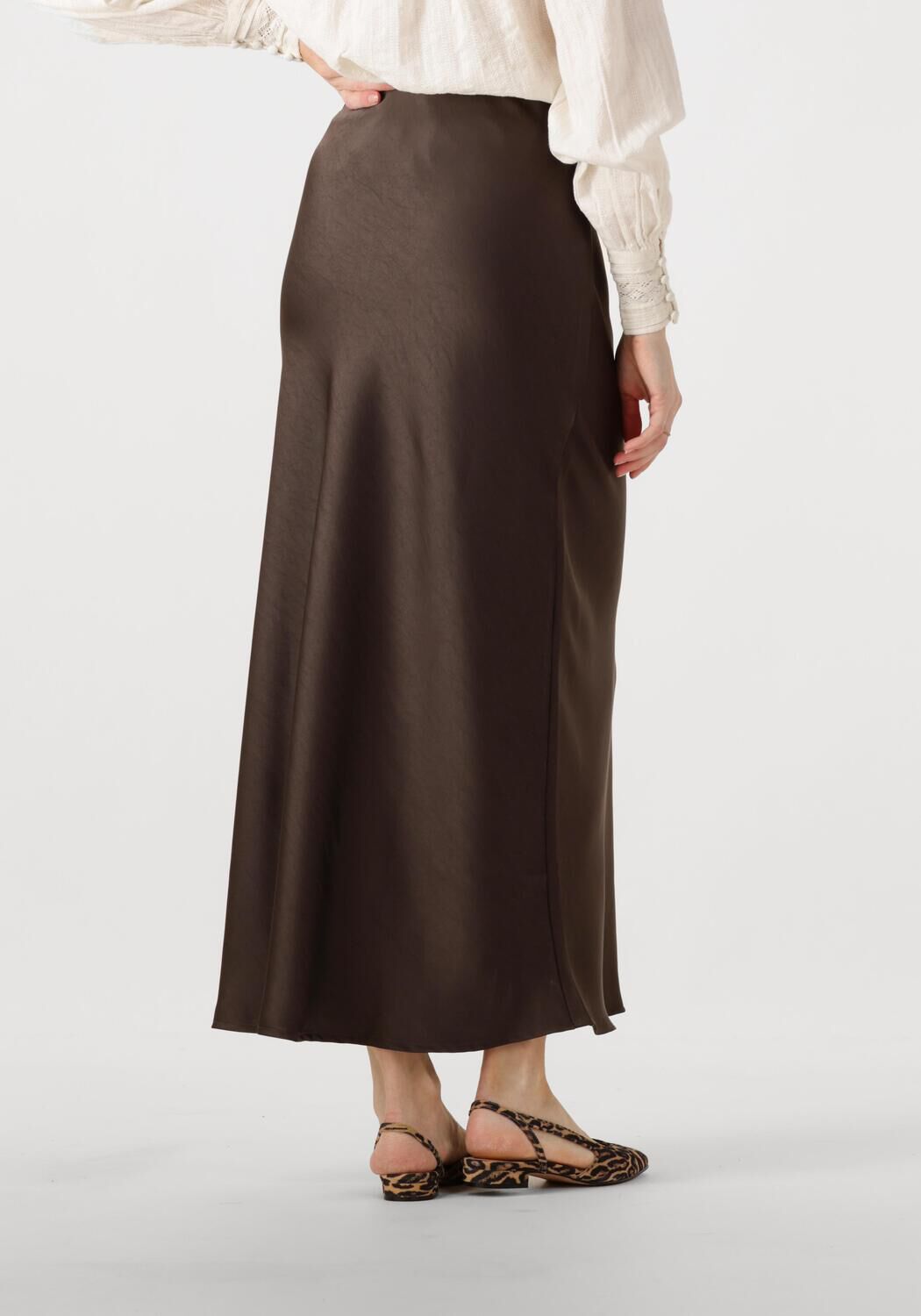 NEO NOIR Dames Rokken Vicky Heavy Sateen Skirt Bruin