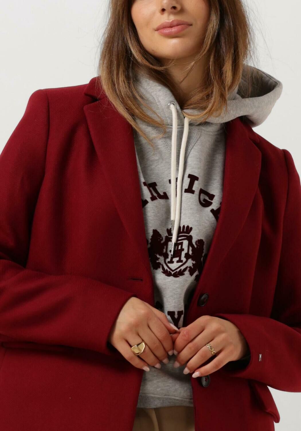 Rode TOMMY HILFIGER Mantel WOOL BLEND CLASSIC COAT Omoda