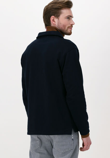 Donkerblauwe SELECTED HOMME Trui SLHRELAXREID HALF ZIP SWEAT W - large