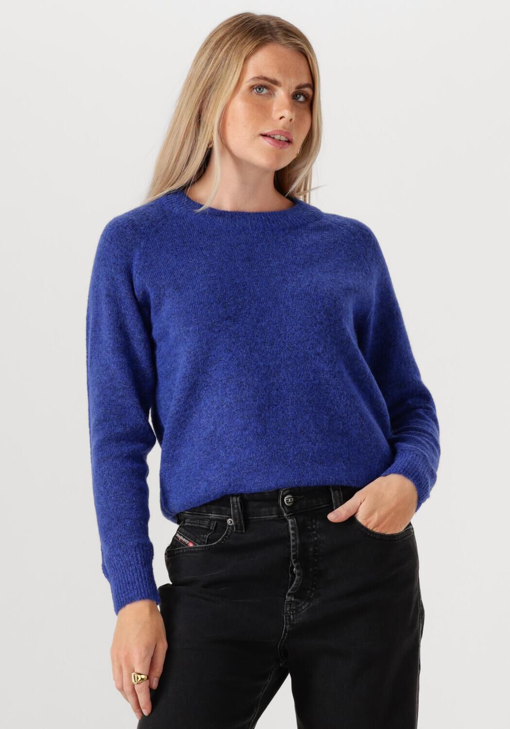 SELECTED FEMME Dames Truien & Vesten Slflulu Ls Knit O-neck Blauw