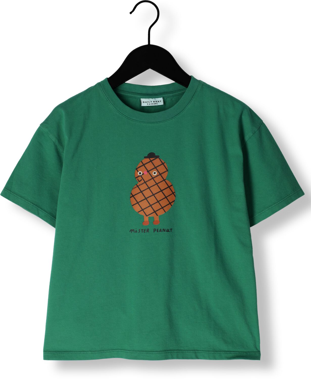 DAILY BRAT Jongens Polo's & T-shirts Peanut Man T-shirt Groen