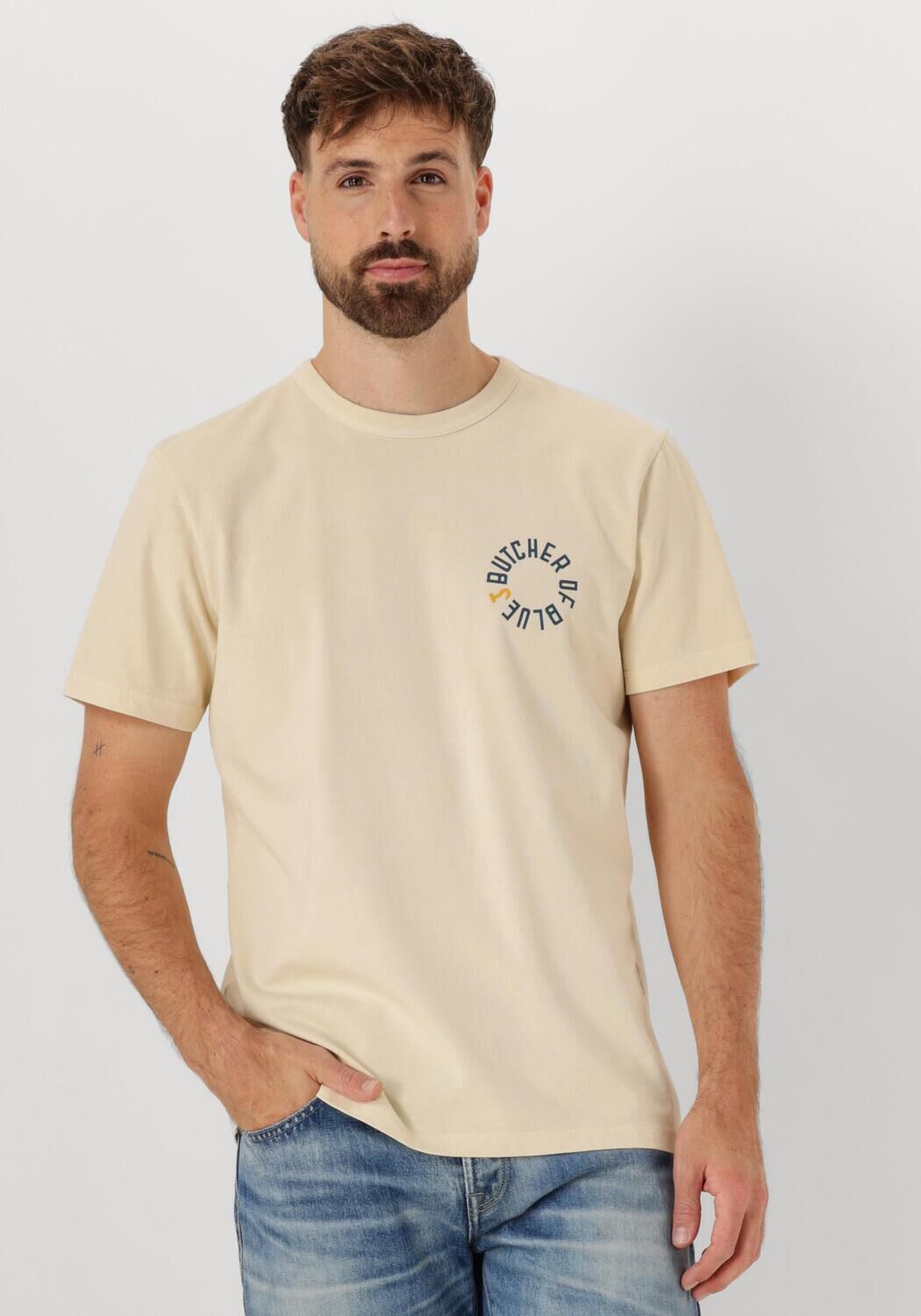 BUTCHER OF BLUE Heren Polo's & T-shirts Army Circle Tee Beige