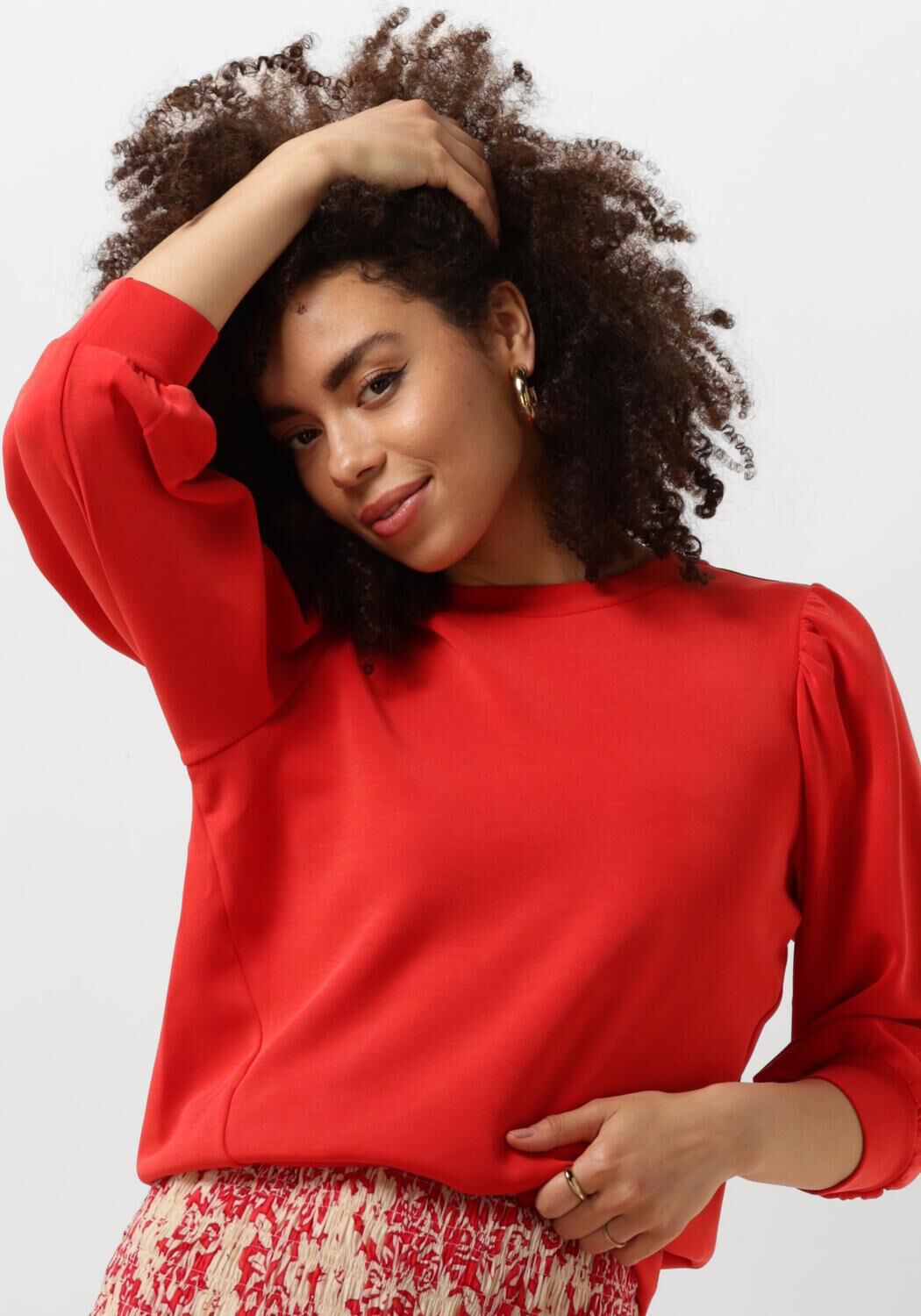 SELECTED FEMME Dames Truien & Vesten Slftenny 3 4 Sweat Top Rood
