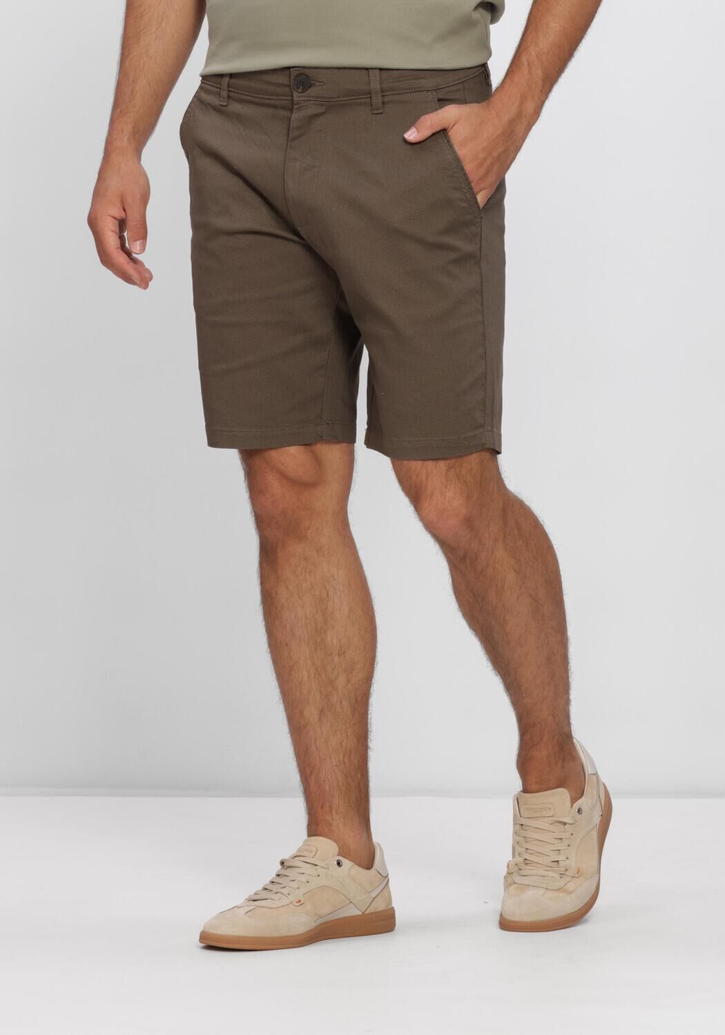 Taupe MATINIQUE Casual overhemd MATHOMAS SHORT - large