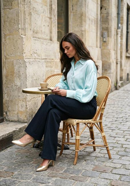 Mint ACCESS Blouses SATIN EFFECT SHIRT - large