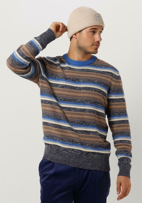 Multi SCOTCH & SODA Trui REGULAR FIT MIXED YARN STRIPE MIX PULLOVER - large