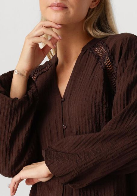 Bruine CO'COUTURE Blouses SHINA LACE V-SHIRT - large