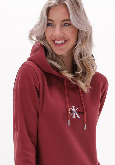 Bruine CALVIN KLEIN Mini jurk MONOGRAM HOODIE DRESS - large