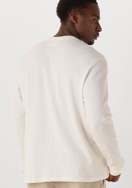 Ecru CALVIN KLEIN Trui LS WAFFLE BADGE CREWNK TEE - large