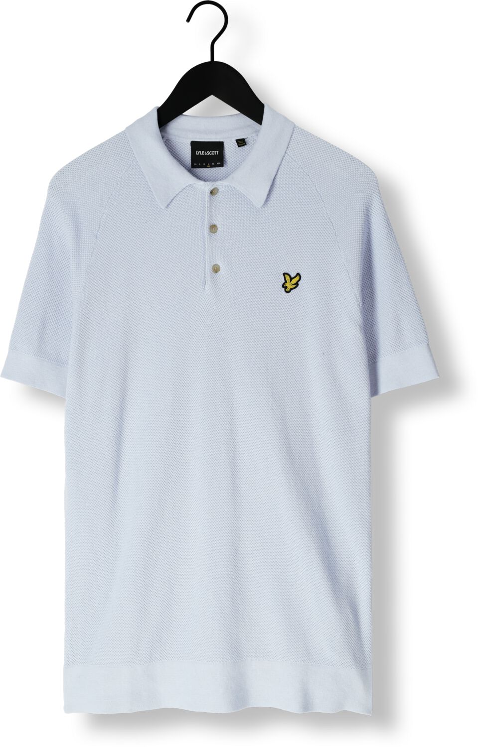 LYLE & SCOTT Heren Polo's & T-shirts Linen Blend Knitted Polo Lichtblauw