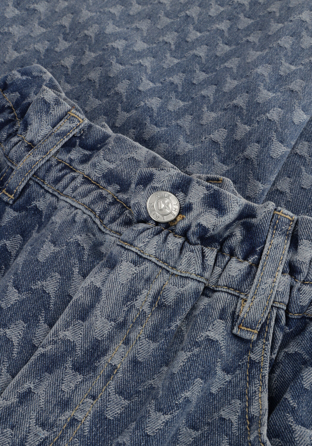 Blauwe ALIX THE LABEL Wide jeans LADIES WOVEN BULL JACQUARD DENIM - large