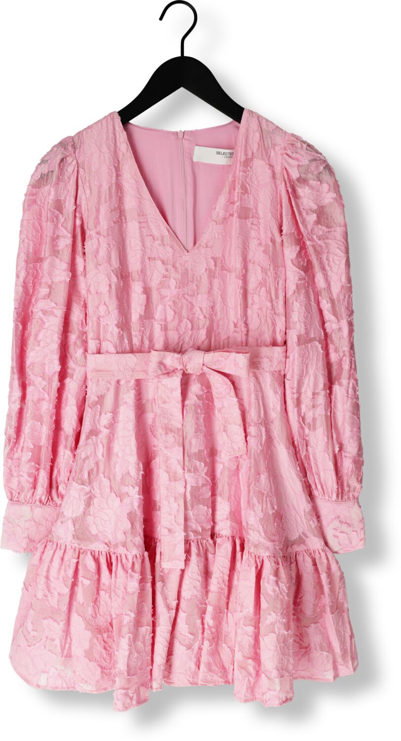 SELECTED FEMME Dames Jurken Slfcalli-sadie Ls Short V-neck Dress Ff Roze