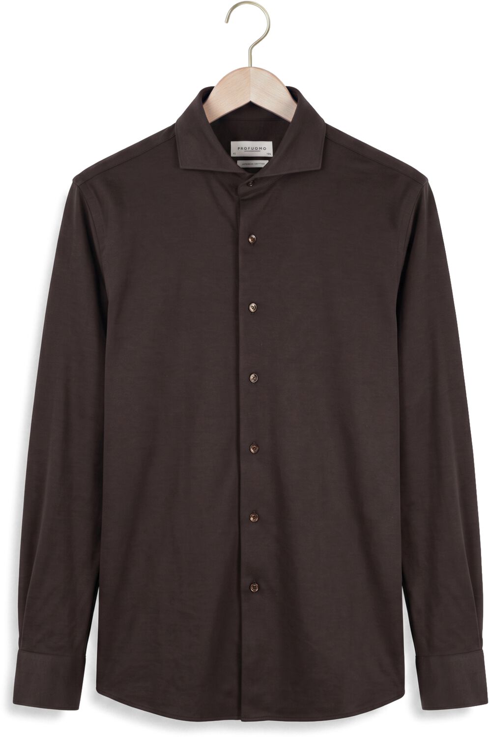 Profuomo Heren Overhemden Shirt X-cutaway - Bruin, foto 2