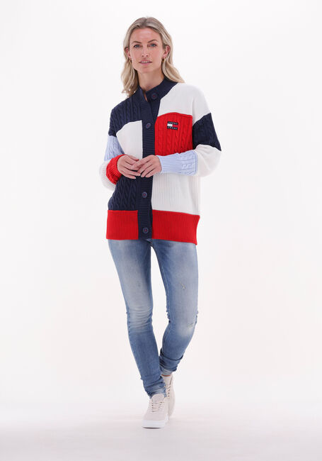 Multi TOMMY JEANS Vest TJW OVRSZD BACK FLAG CARDIGAN - large