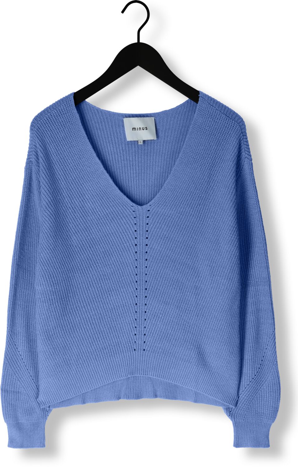 MINUS Dames Truien & Vesten Mieke V-neck Knit Pullover Blauw