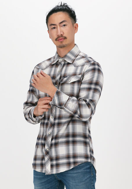 Gebroken wit G-STAR RAW Casual overhemd C841 HERITAGE HB FLANNEL CHECK - large