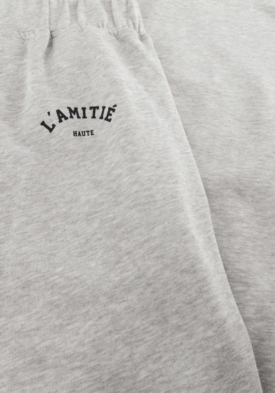 Lichtgrijze HAUTE L'AMITI&Eacute; Wijde broek MINI CURVE LOOSE TALL PANT - large