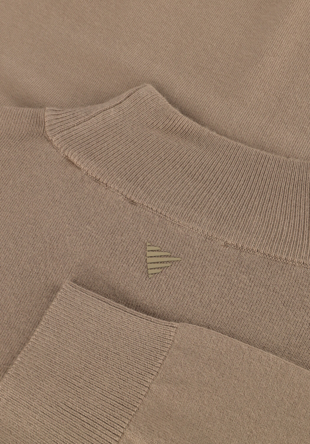 Taupe PURE PATH Coltrui ESSENTIAL KNIT MOCKNECK SWEATER - large