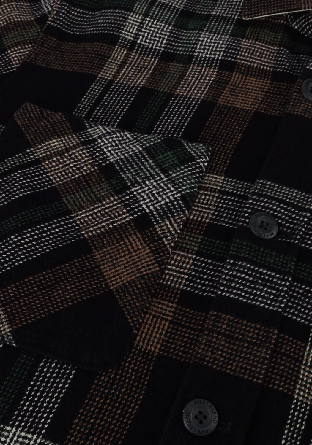 Witte PME LEGEND Overhemden LONG SLEEVE SHIRT CTN BIG CHECK - large