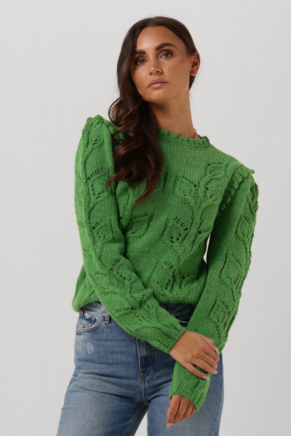 groene y.a.s. trui yasforest ls knit pullover s