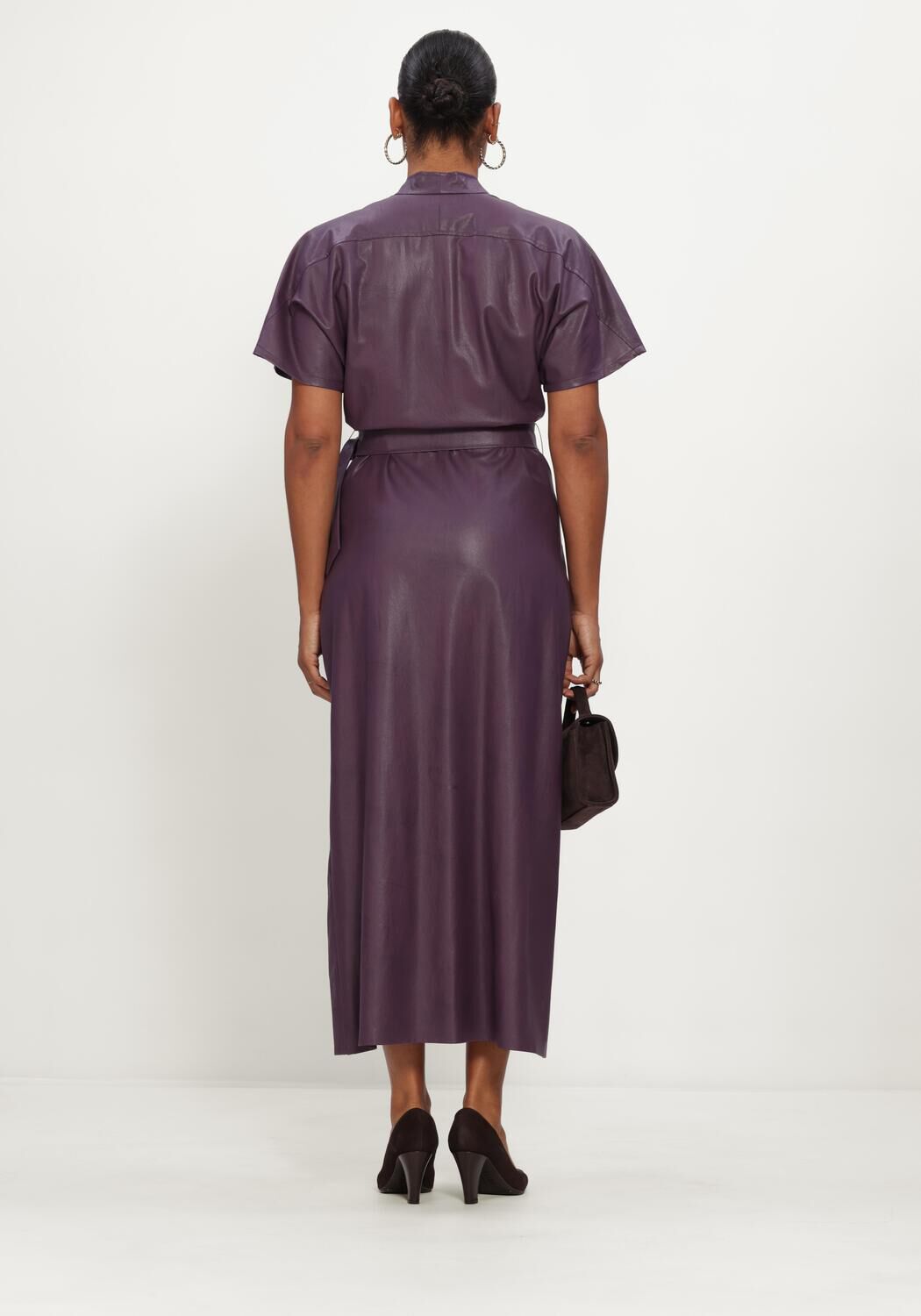 Paarse CAROLINE BISS Midi jurk 4109 - large