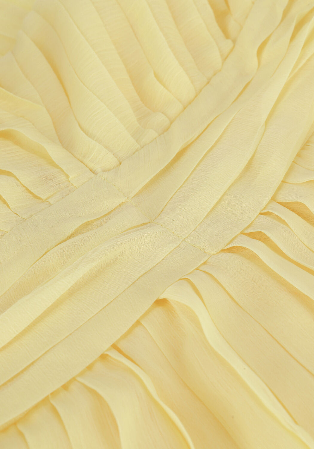 Gele NA-KD Maxi jurk PLEATED CHIFFON MIDI DRESS - large