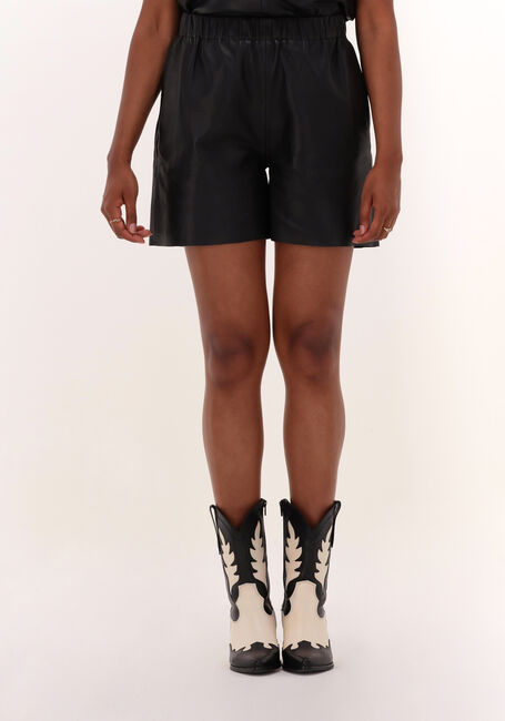 Zwarte NOTES DU NORD Broeken DEBBIE LEATHER SHORT - large