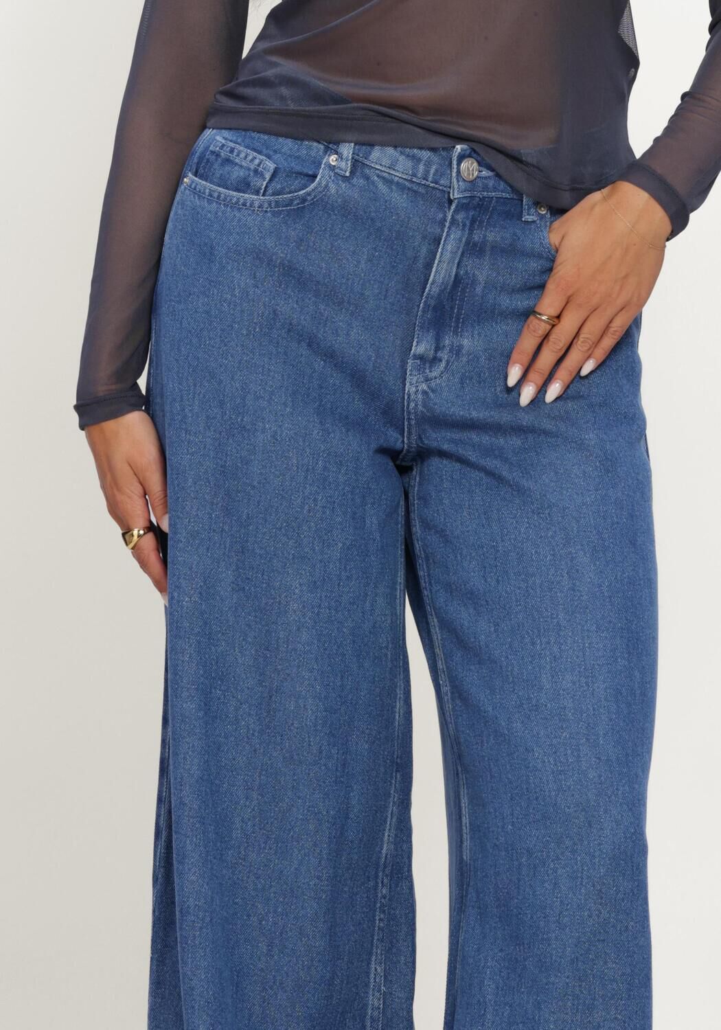 MSCH COPENHAGEN Dames Jeans Mschago Rue Wide Pants Blauw