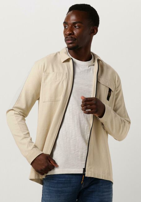 Beige PME LEGEND Overshirt LONG SLEEVE SHIRT TENCEL BLEND - large