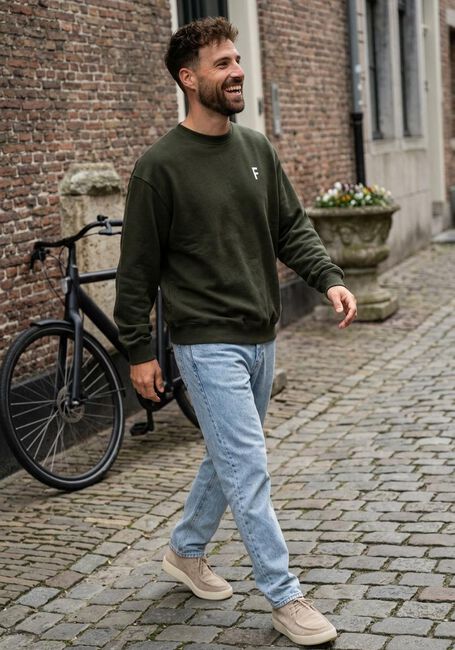 Donkergroene FOR&Eacute;T Sweater PONDER SWEATSHIRT - large