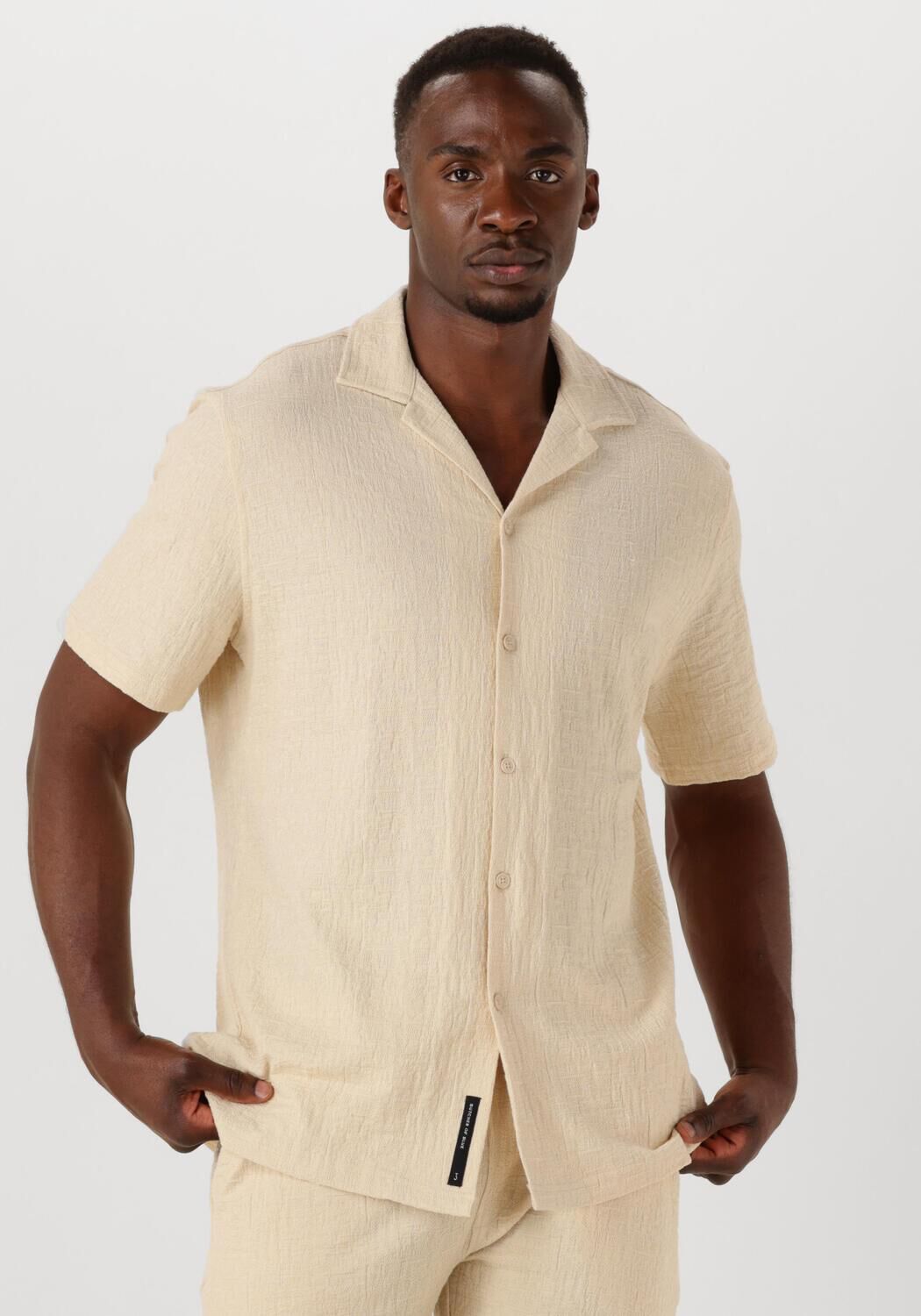 BUTCHER OF BLUE Heren Overhemden Ripley Structure Shirt Beige