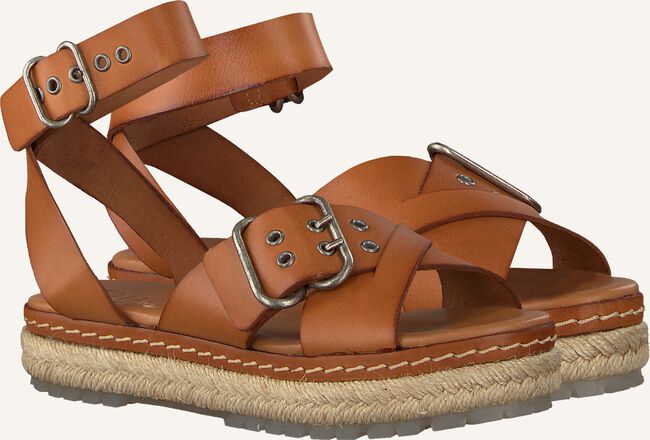 Cognac SHABBIES Platte sandalen 152020038 Cognac SHABBIES Platte sandalen 152020038 - large