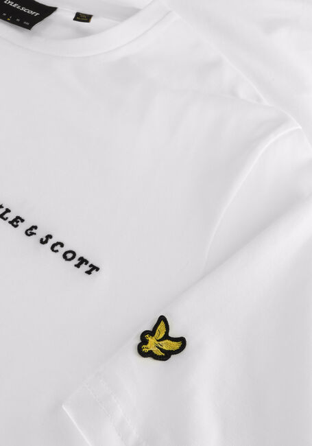Witte LYLE & SCOTT T-shirt EMBROIDERED T-SHIRT - large