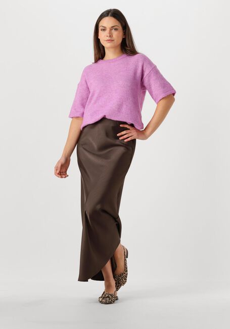Roze SELECTED FEMME T-shirt SLFMALINE-LILIANA 2/4 KNIT O-NECK - large