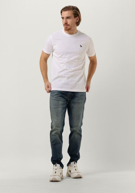 Witte PS PAUL SMITH T-shirt MENS SLIM FIT SS TSHIRT ZEBRA - large