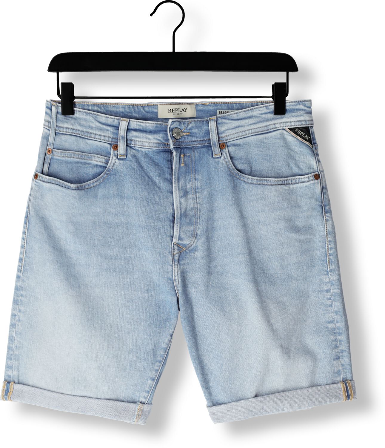 REPLAY Heren Jeans Rbj.981 Short Lichtblauw