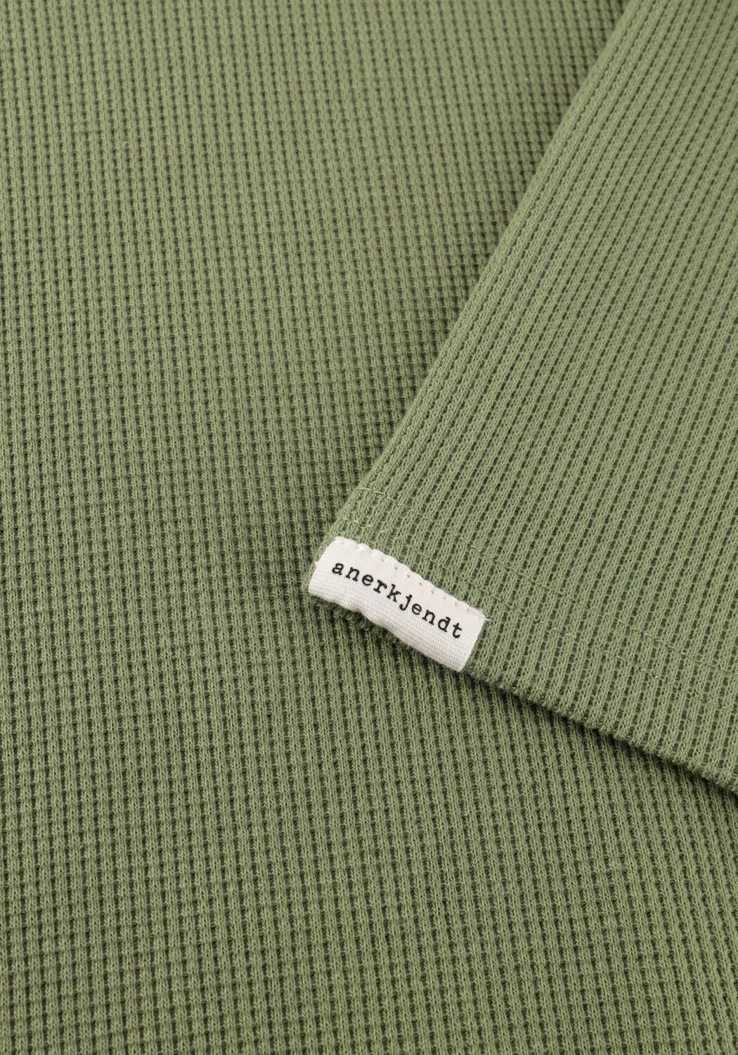 Groene ANERKJENDT T-shirt AKKIKI S/S WAFFLE TEE - large