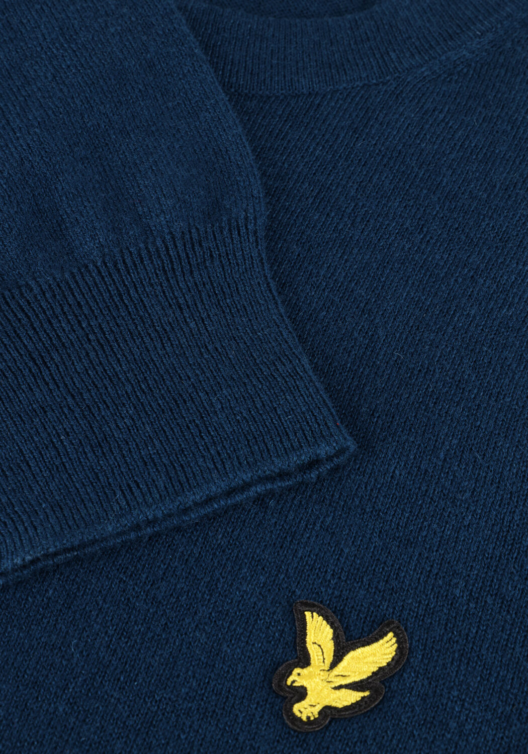 Blauwe LYLE & SCOTT Trui COTTON MERINO CREW NECK JUMPER - large
