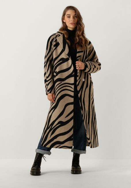 Camel GOOSECRAFT Mantel GC LOTTA ZEBRA COAT - large