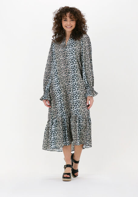 Taupe NOTES DU NORD Midi jurk CLAIRE DRESS - large