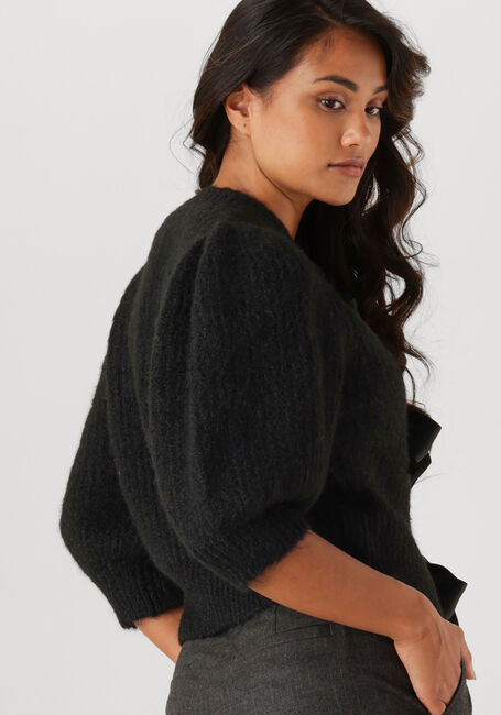 Zwarte CO'COUTURE Trui CORALIE CC BOW RIB CARDIGAN - large