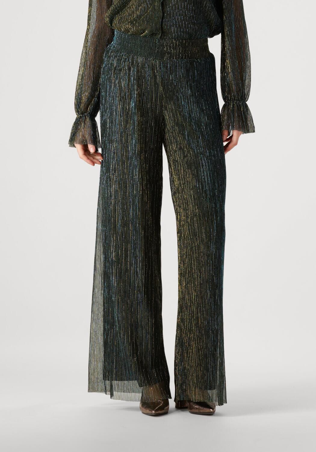 Notre-v Multikleurige Pantalon voor Stijlvolle Vrouwen Black Dames