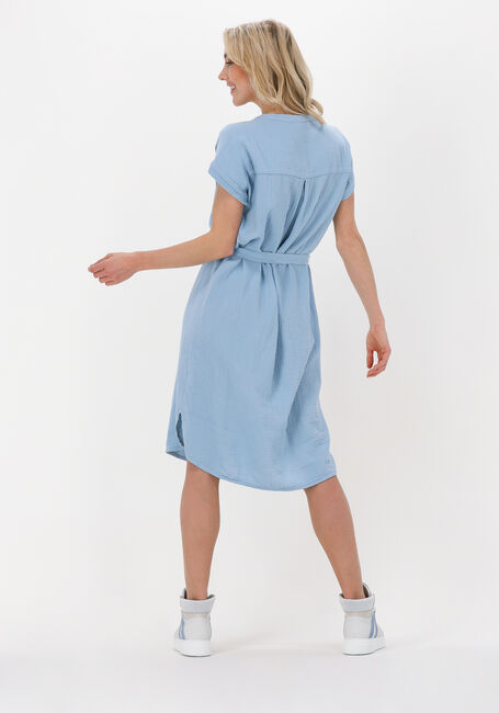 Lichtblauwe BY-BAR Midi jurk STINA DOPPIA DRESS - large