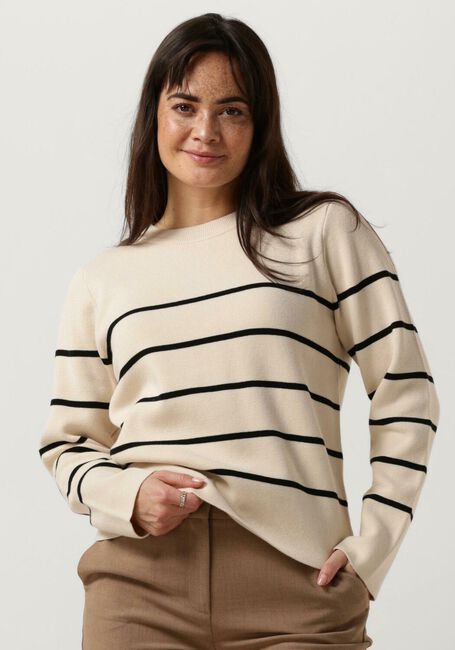 Beige SELECTED FEMME Trui SLFLIVA LS KNIT O-NECK - large