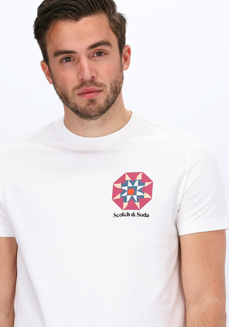 Witte SCOTCH & SODA T-shirt GRAPHIC JERSEY T-SHIRT - large