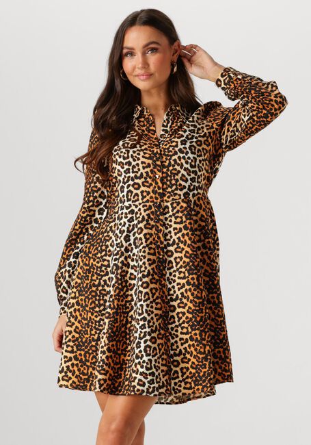 Bruine Y.A.S. Mini jurk YASKAYA LS SHIRT DRESS S. NOOS - large