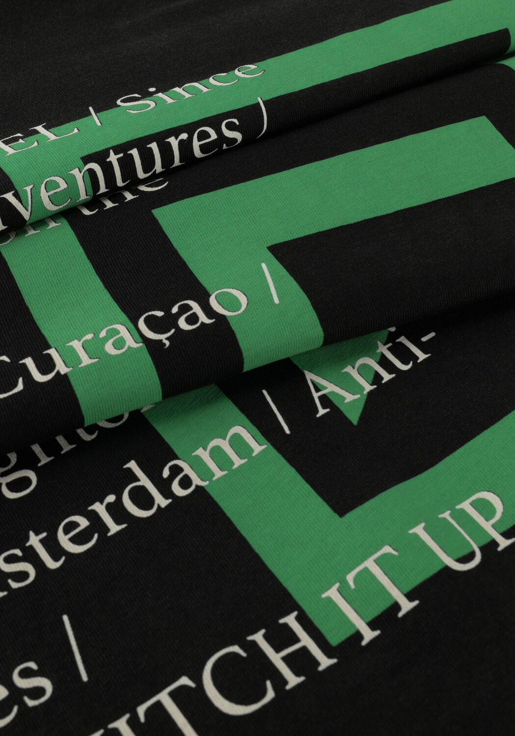 Zwarte ALIX THE LABEL T-shirt LADIES KNITTED ON TOUR T-SHIRT - large