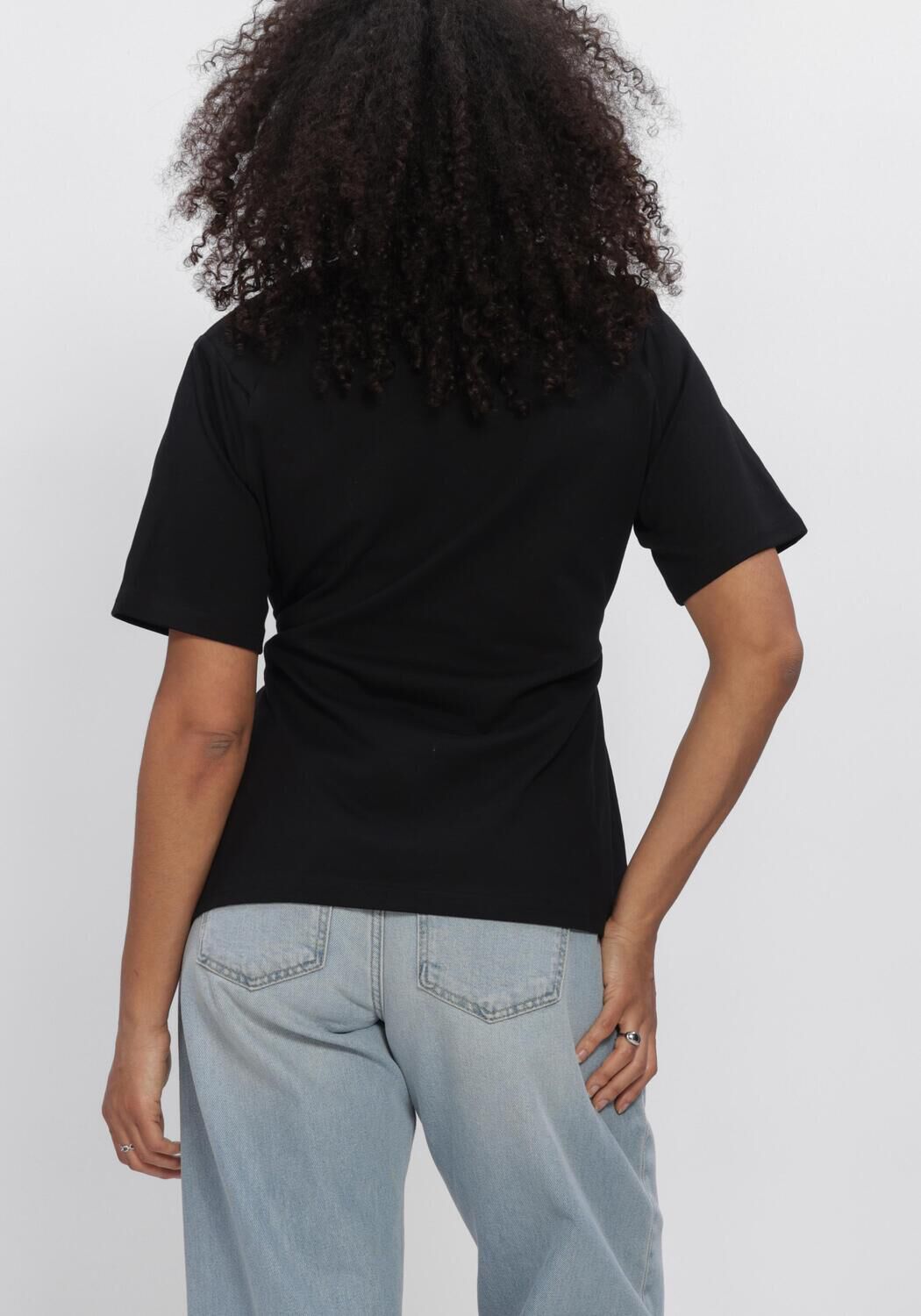 Zwarte MY ESSENTIAL WARDROBE Tops & T-shirts MWAPIR BELT TEE - large